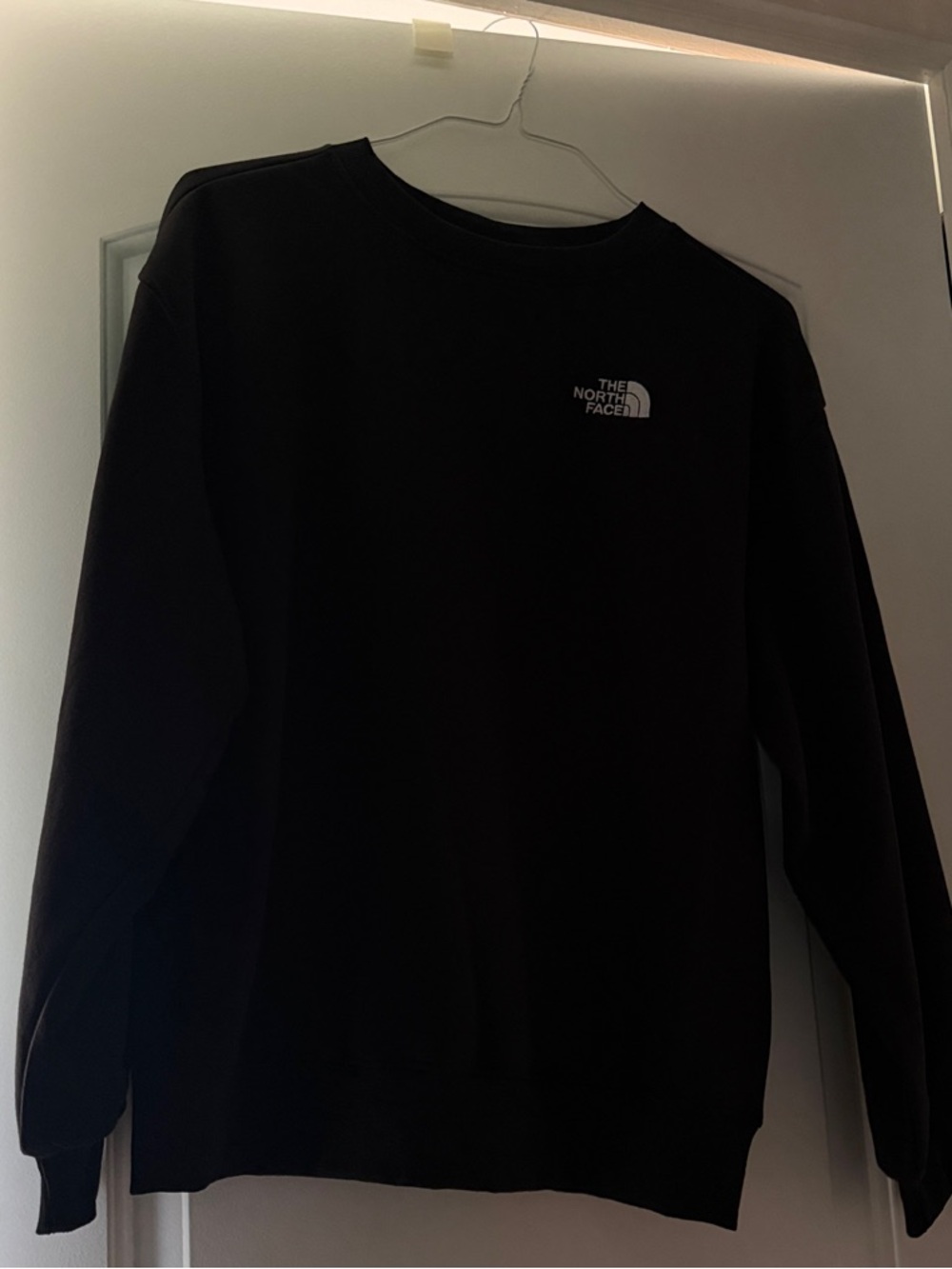 The North Face Crewneck Sweatshirt -black with White Logo Small NWT. TNF